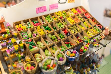 Bangkok, Thailand - Nov 14, 2015 Small decoration in theam of veggie and fruit for sell in JJ Mall which located next to Chatuchak market.のeditorial素材