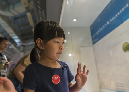 Pathum Thani, Thailand - June 11, 2017 Little girl at National Science Museumのeditorial素材