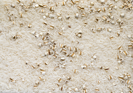 Mixed rice and tear jobs for healthy in Asian styleの写真素材
