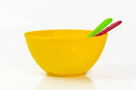Beautifull bowls for kid with clipping mask in fileの写真素材