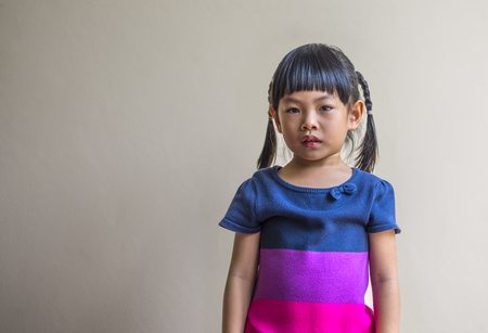 Portrait Thai-Chinese little girlの写真素材