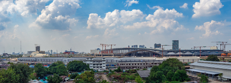 Bangkok, Thailand Dec 02, 2018 : Cityscape of Bangkok in development area of Chatichak district, new building, new high way and more.のeditorial素材
