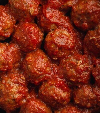 Meatballs in tomato sauceの写真素材