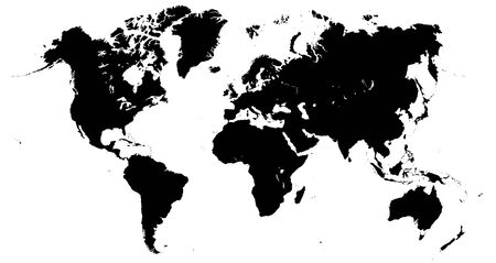 the creation of world map by computer Generated Imageの写真素材