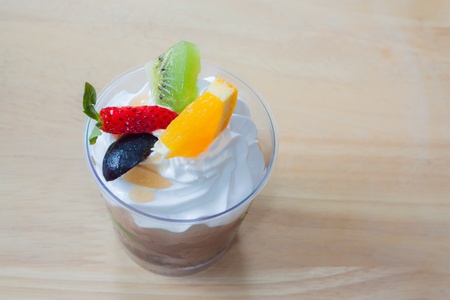 the sweet dessert on the tableの写真素材