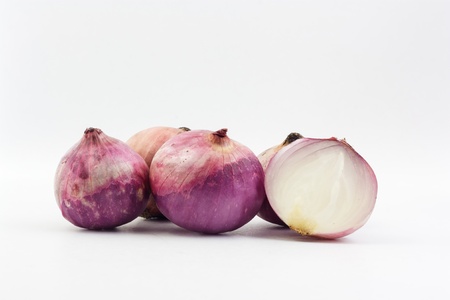 the group of Shallot on white background