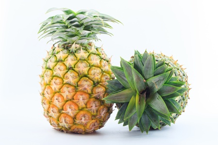 the  pineapple on white backgroundの写真素材