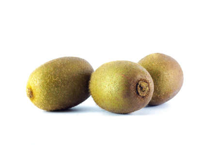 kiwi fruit on white backgroundの写真素材