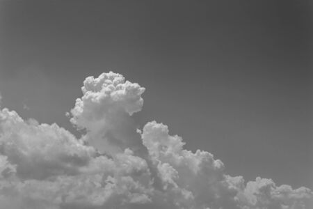 black and white clouds : smoke on skyの写真素材