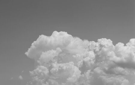 black and white clouds on sunny dayの写真素材