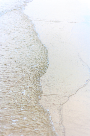 wave when sea calm on Hua-Hin beach ,Thailandの写真素材