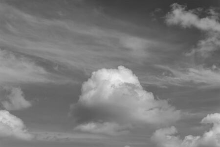 black and white clouds : smoke on skyの写真素材