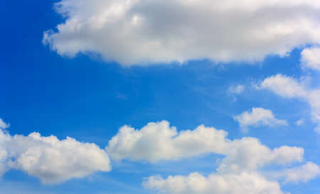 white cloud and blue sky on sunny dayの写真素材