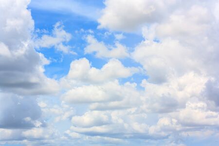 white cloud and blue sky on sunny dayの写真素材