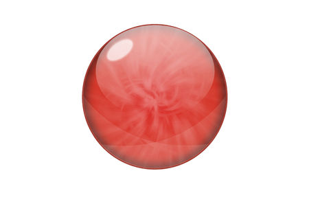 red button on white backgroundの写真素材