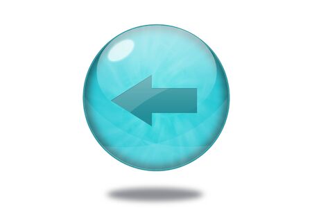 icon in blue button on white backgroundの写真素材