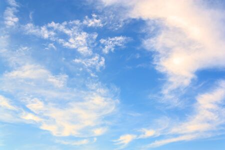 white cloud and blue sky on sunny dayの写真素材
