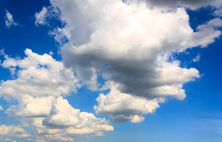 white cloud and blue sky on sunny dayの写真素材
