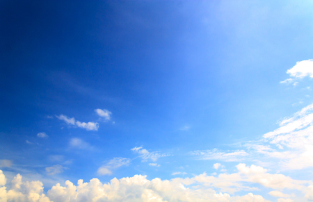 white cloud and blue sky on sunny dayの写真素材