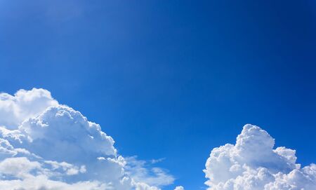white cloud and blue sky on sunny dayの写真素材