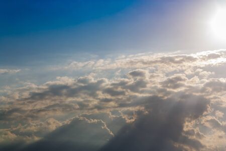 white cloud and blue sky on sunny day