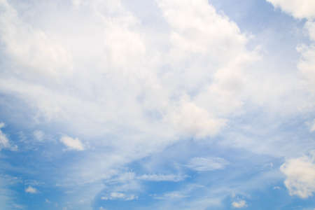 white cloud and blue sky on sunny dayの写真素材