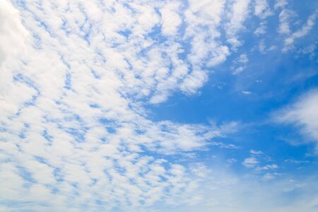 white cloud and blue sky on sunny dayの写真素材