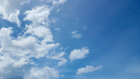 white cloud and blue sky on sunny dayの写真素材
