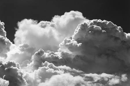 black and white clouds : smoke on skyの写真素材