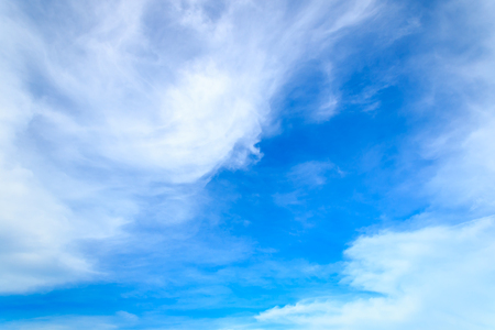 white cloud and blue sky on sunny dayの写真素材