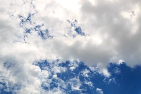 white cloud and blue sky on sunny dayの写真素材
