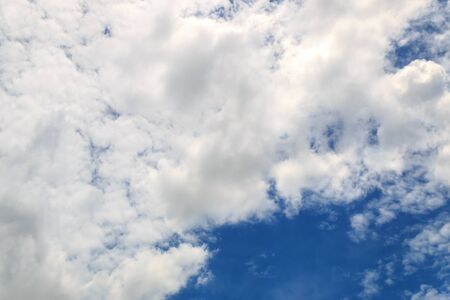 white cloud and blue sky on sunny dayの写真素材