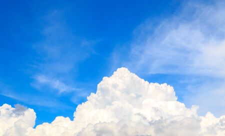 white cloud and blue sky on sunny dayの写真素材