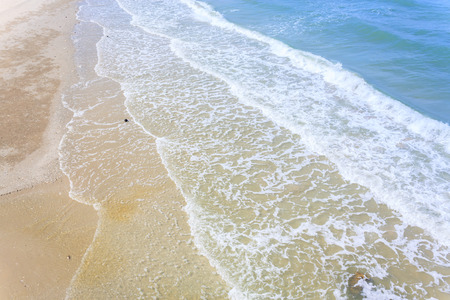 wave on sand beach , Huahin ,Thailandの写真素材