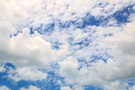 white cloud and blue sky on sunny dayの写真素材