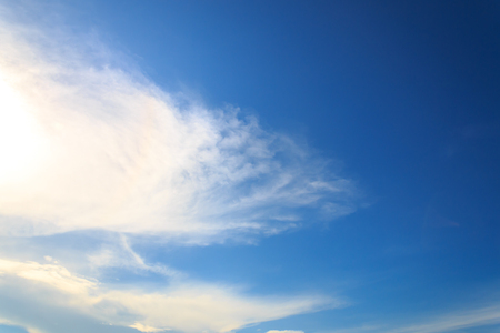 white cloud and blue sky on sunny dayの写真素材