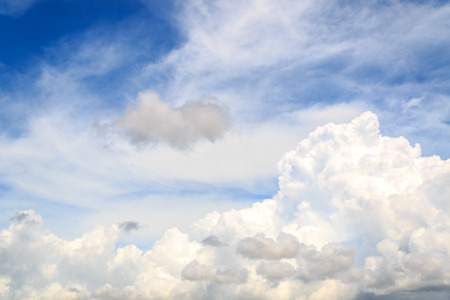 white cloud and blue sky on sunny dayの写真素材
