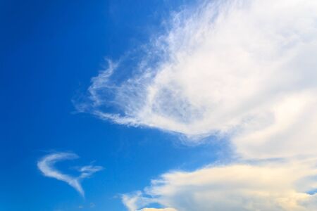 white cloud and blue sky on sunny dayの写真素材