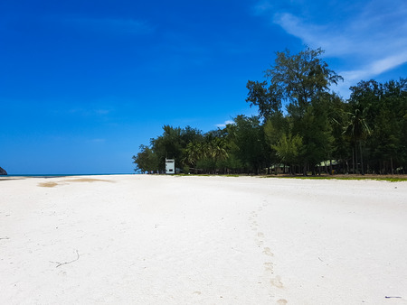 beach and blue sky in Sam Roi Yod national park Thailandの写真素材
