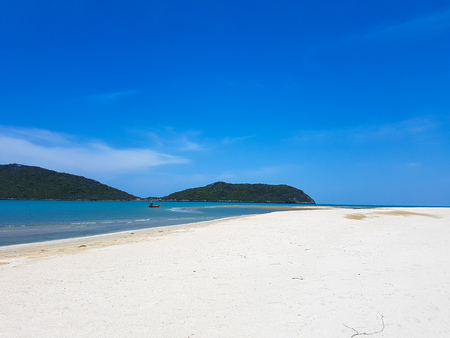 beach and blue sky in Sam Roi Yod national park Thailandの写真素材