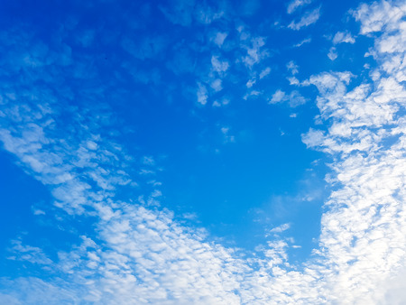 white cloud and blue sky on sunny dayの写真素材