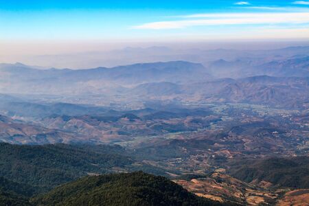 beautiful mountain landscape at Inthanon national park in north of Thailandの写真素材
