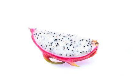 dragon fruits on white backgroundの写真素材