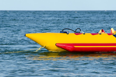 Empty water banana in sea water attraction