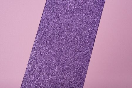 Background of shiny violet and mate pink paper. Mockup for design