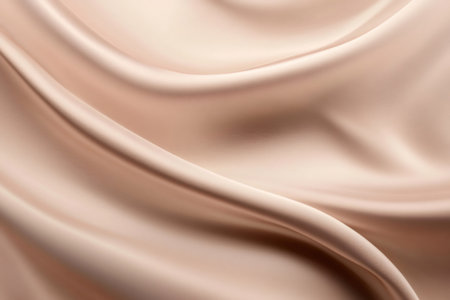 Smooth and elegant beige silk or satin texture creating a luxurious backdrop, perfect for enhancing wedding presentations and designsの素材
