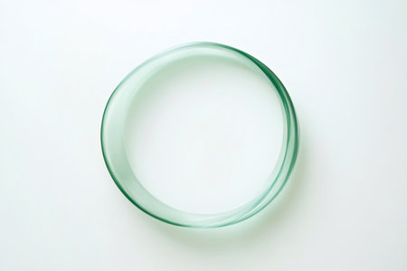 Minimalist artwork featuring a single hula hoop lying on a white background, creating a simple yet elegant compositionの素材