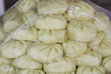 Green steamed dumplingの写真素材