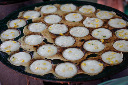 Thai dessert  blackgroundの写真素材