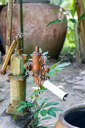 old water pump in thailandの写真素材